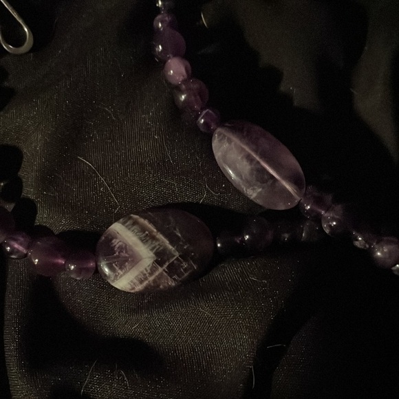 Amethyst bead fashion long necklace by Jay King - Picture 9 of 13